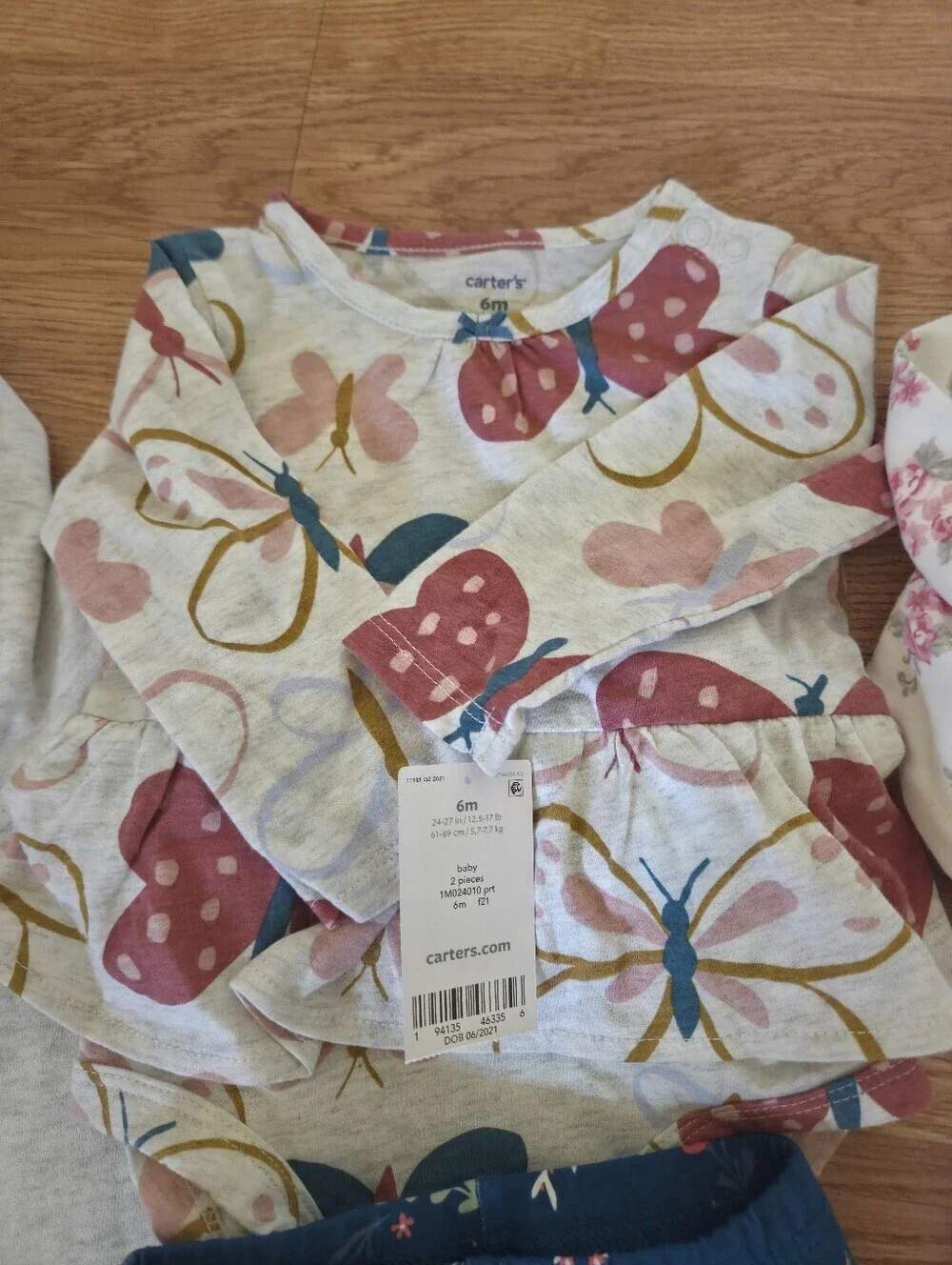 Carter's Girls 6 Months Bundle 5pc NWT Floral Owl Pink Hearts Ballerina Girly